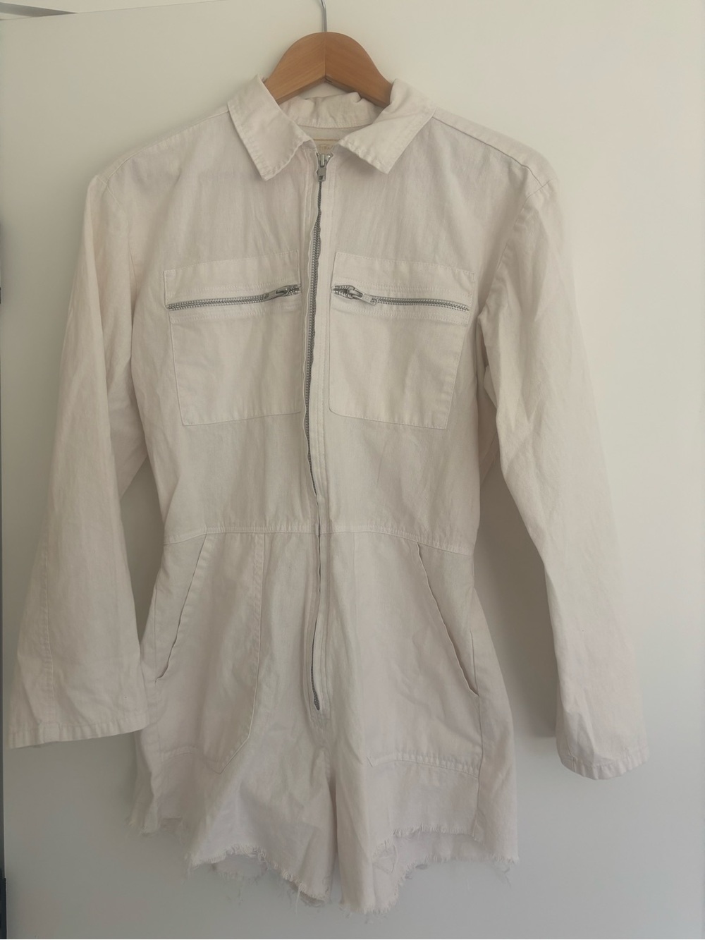 Jens Pirate Booty x Free People Palmetto Zippered Raw Hem Romper, Size S